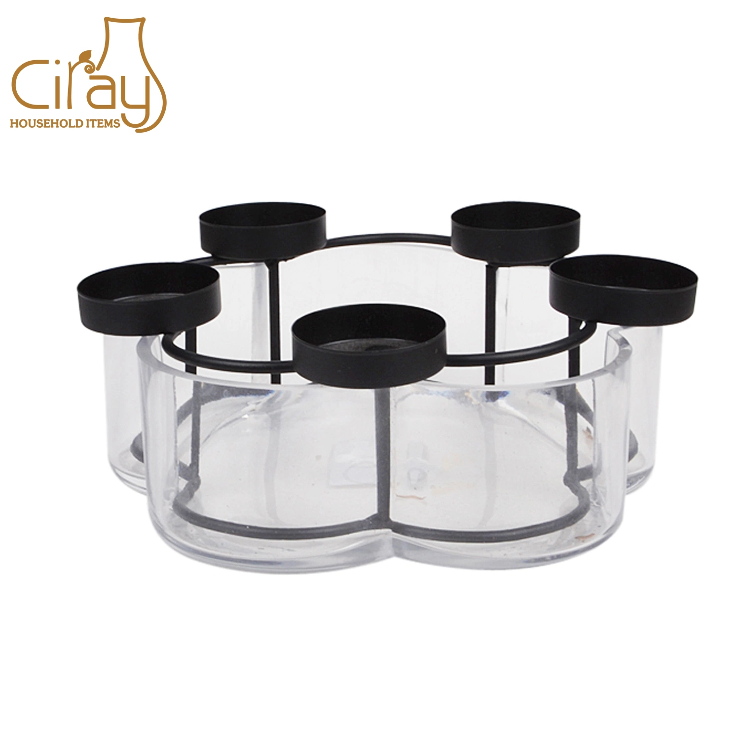 Popular High Clear Hurricane Glass Candle Holder