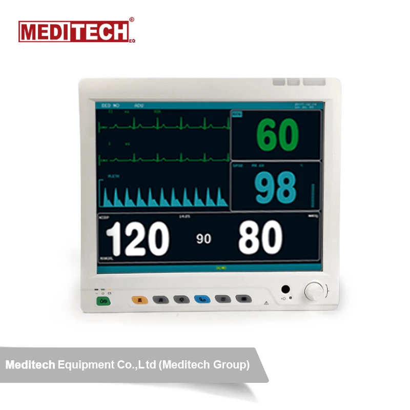 Pantalla táctil a color, de 15 pulgadas Monitor de Paciente viene con control remoto y módulo de SpO2 Masimo