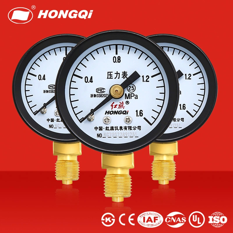 Hongqi Standard Dry Pressure Gauge 40 mm Diameter with Brass Internal