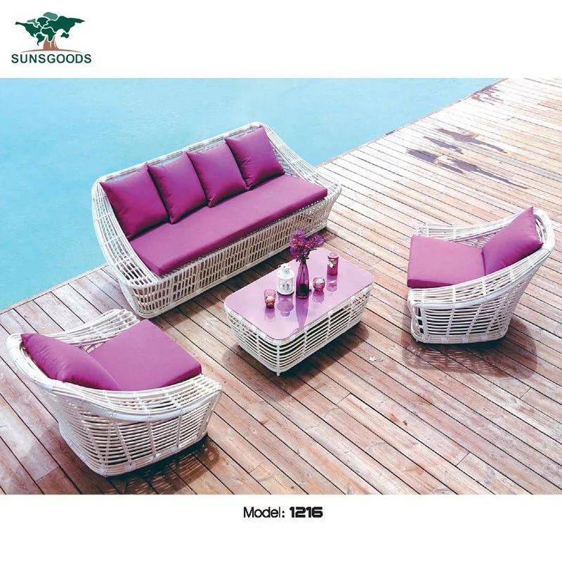 High Quality Outdoor Garden Furniture Wicker Woven Sofa Garden Set