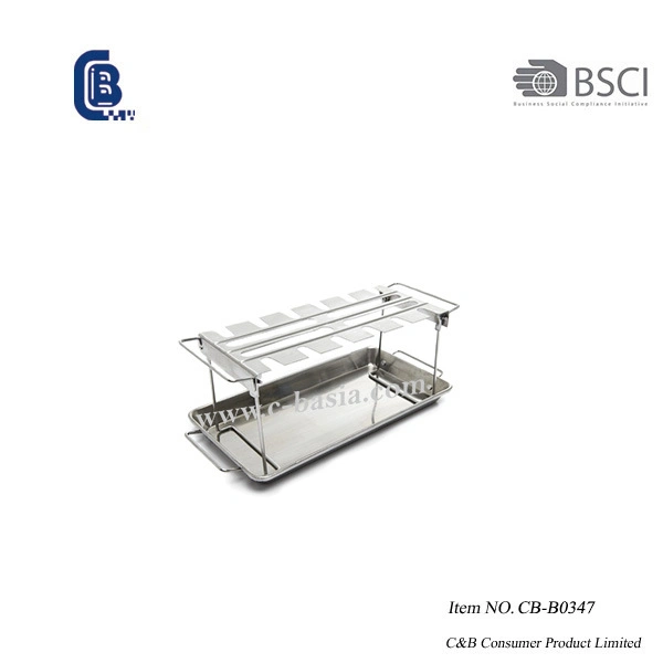 High Temperature Resistant Stainless Steel Grill Rib Rack, Standing Rib Rack