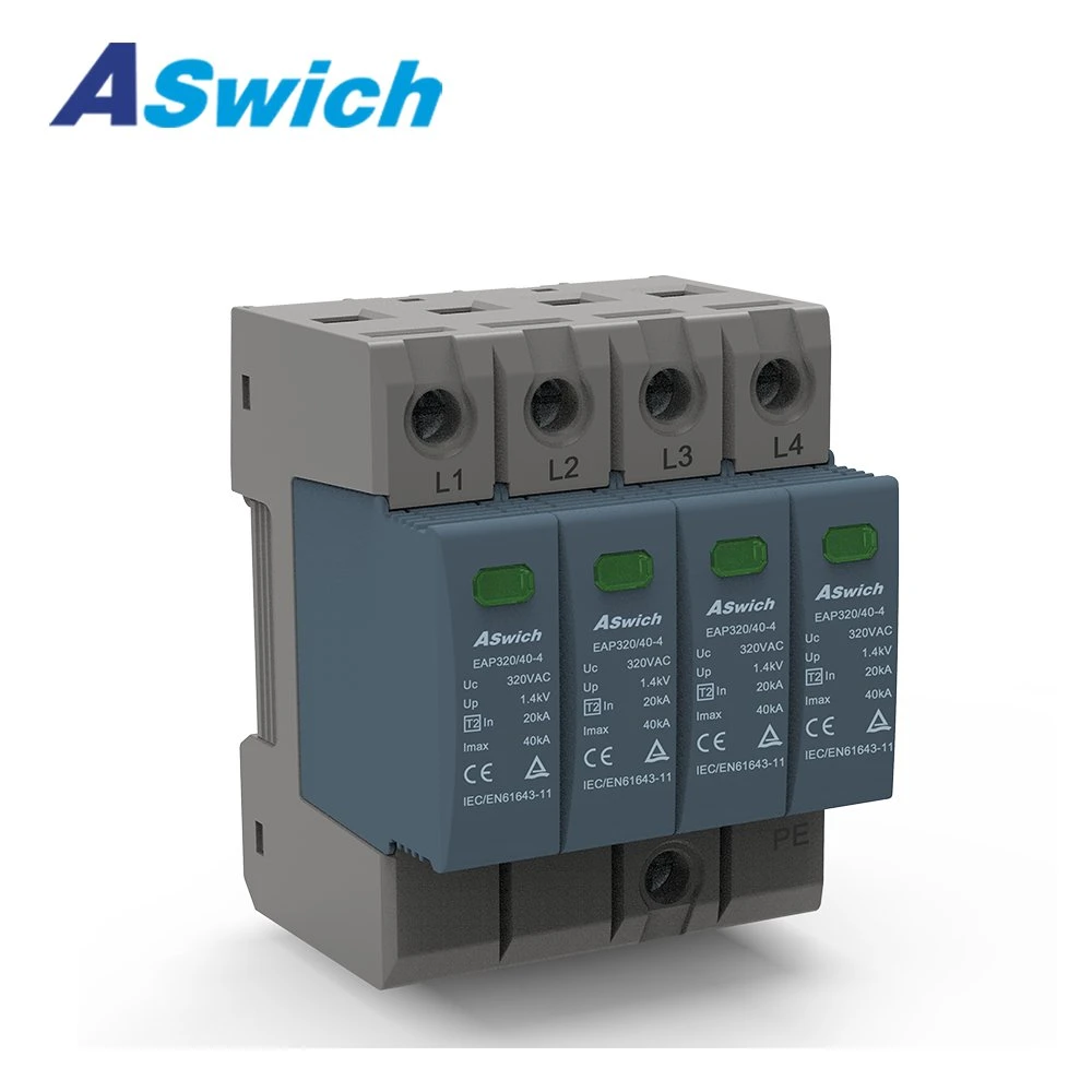 Ca de la serie de EAP Aswich SPD el dispositivo de protección de bombeo para el sistema de Energía Solar Fotovoltaica 40 Ka 230V/275V 358V/420V de tensión de bombeo protección con CE