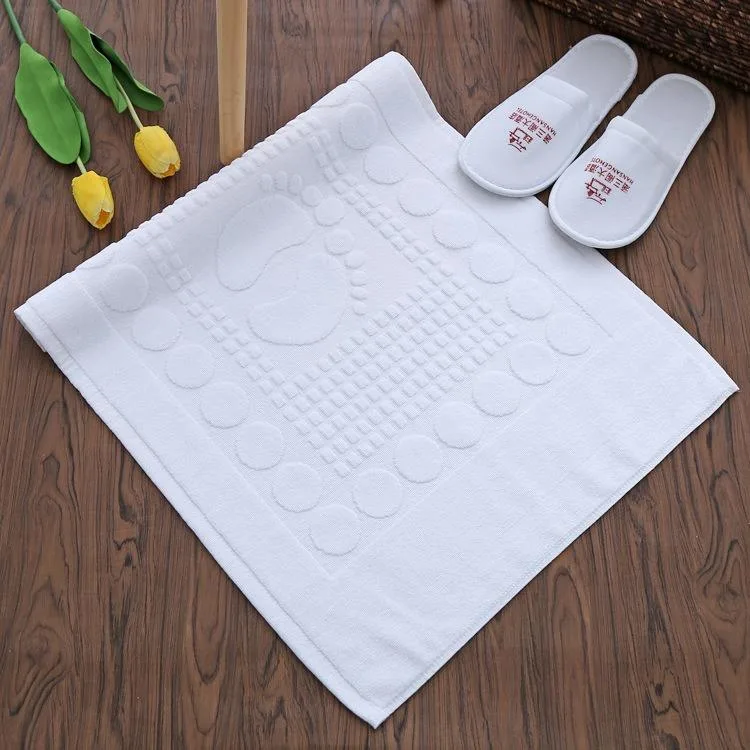 Wholesale Hotel 100% Cotton Anti Slip Non Slip Soft Bath Mats Set