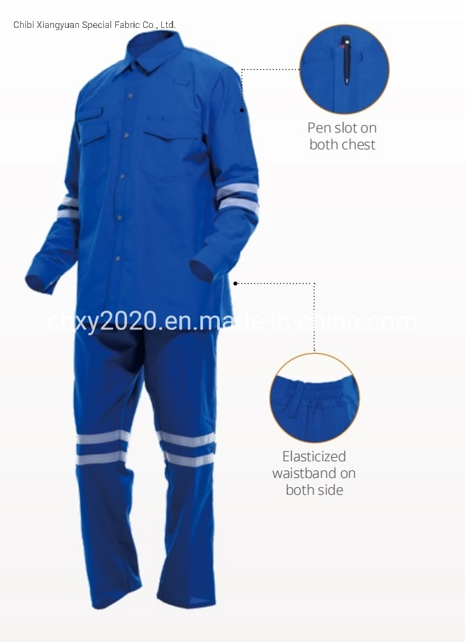 En ISO 20471 165 - 470GSM Polyester / Cotton Hi Visibility Fabric with Flame Retardant for Policeman / Worker / Builder / Fireman