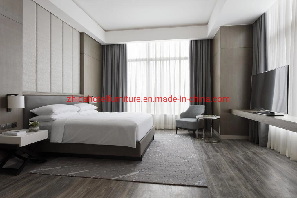 Madera maciza de Dubai de lujo en caso MDF Moderno hotel de 3 Estrellas Muebles de Dormitorio