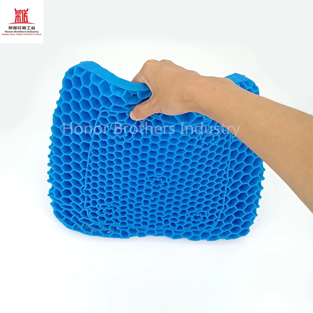 Outdoor Waterproof Breathable Buffered Car Back Cushion, Camping Portable Pillow, Blue