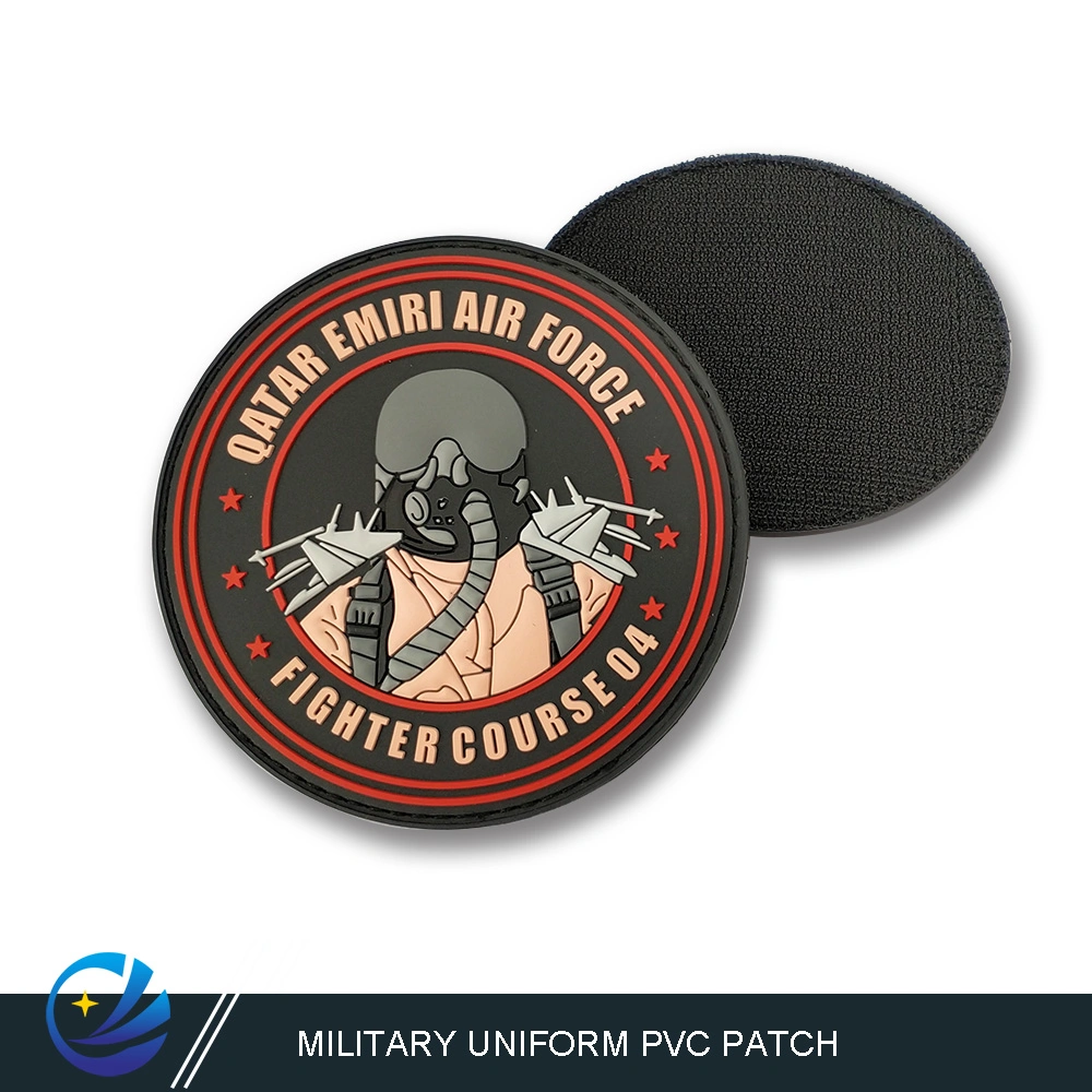 Navy Gold Metal PVC Patch with Customized Style