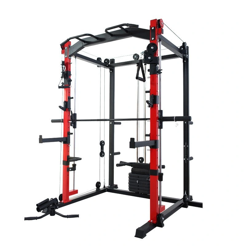 Accueil du matériel de fitness Smith Machine multi fonction puissance de la station de la moitié Squat Rack