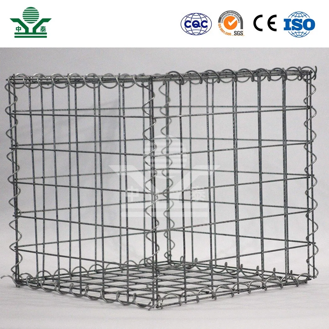 Zhongtai Gabion Rock Box China Atacadistas soldados Gabion Stone Basket 50X50 mm 50X100 mm Gavanized Gabion