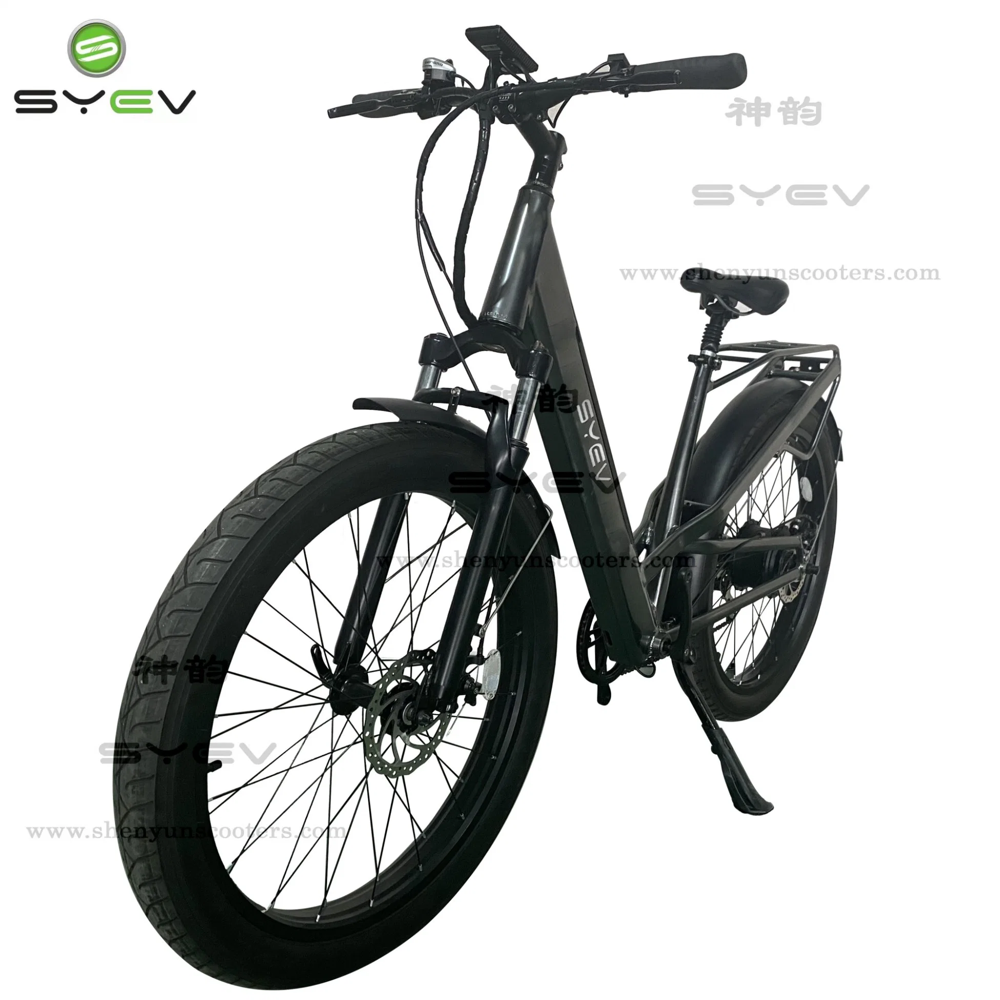 China Shenyun Factory Top Sale High Speed Aluminum Alloy 26" Fat Tyre Electric Mountain Bike for Adults