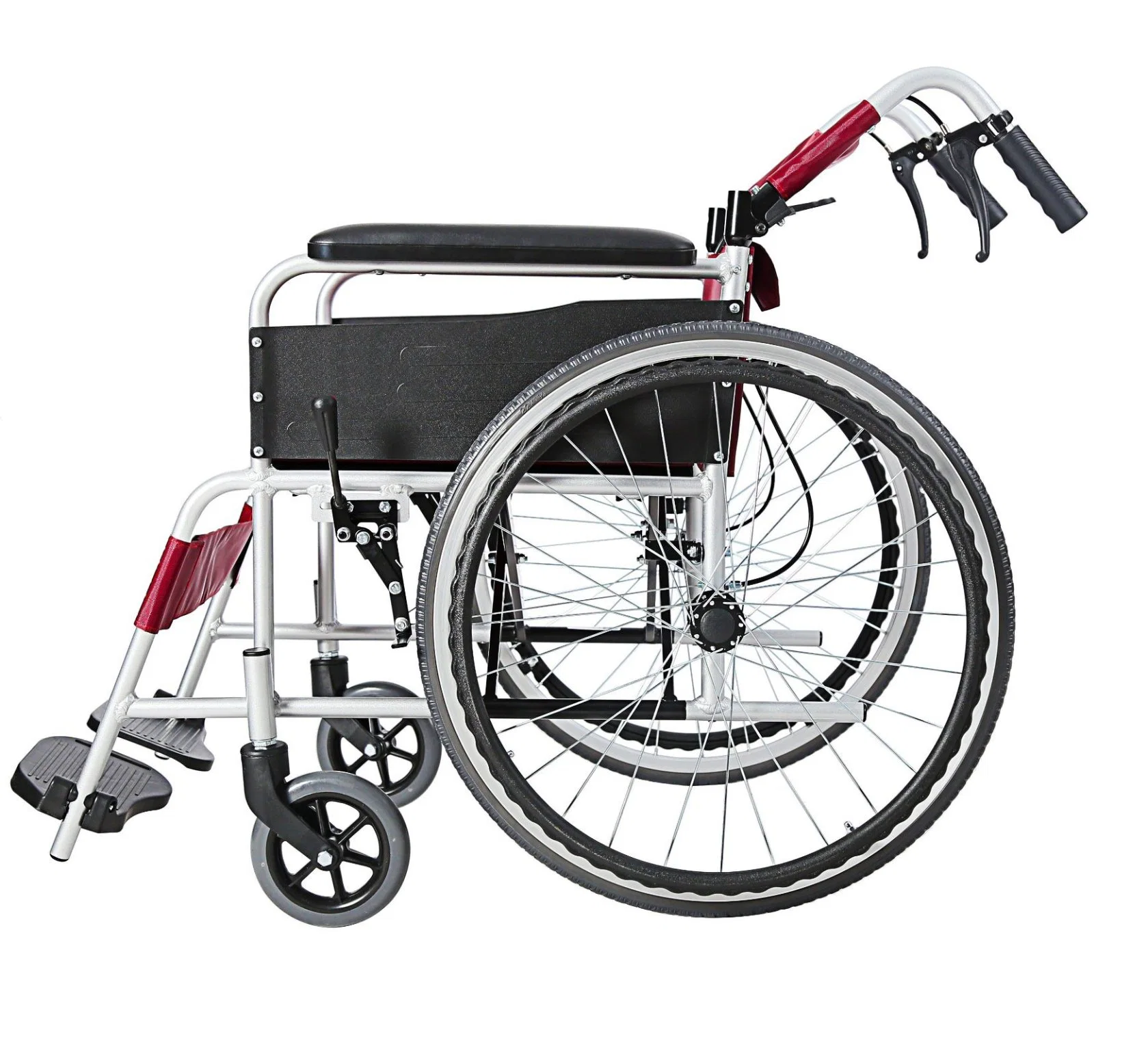 PRO Basic Wheelchair Lighweight Wheelchair Transport Chairs for Elderly