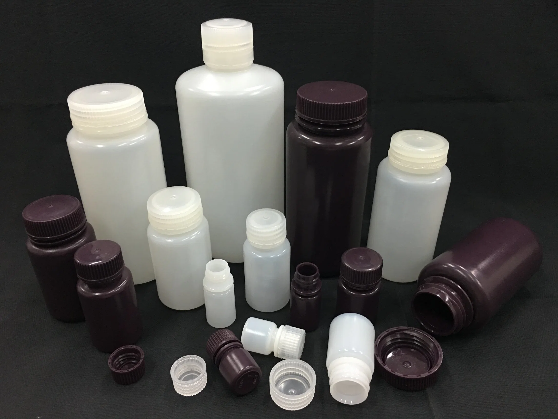 La prueba de laboratorio médico y utilice Plasticware botella de reactivo para líquido