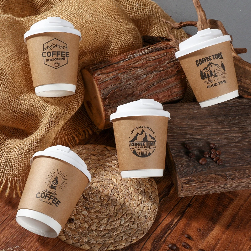 Precios baratos biodegradables para llevar bebidas de café espresso doble pared vaso de papel