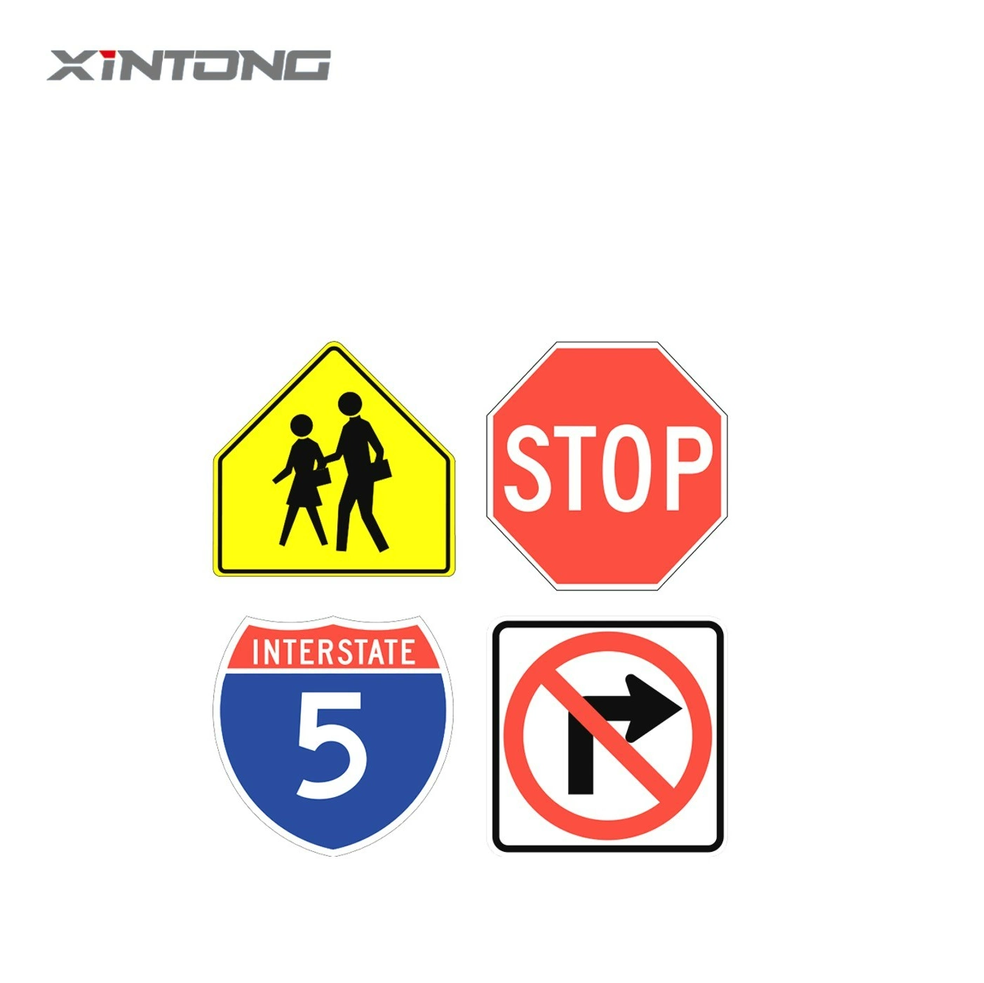 Xintong Wholesale Customized Waterproof Aluminum Road Street Reflective Traffic Sign