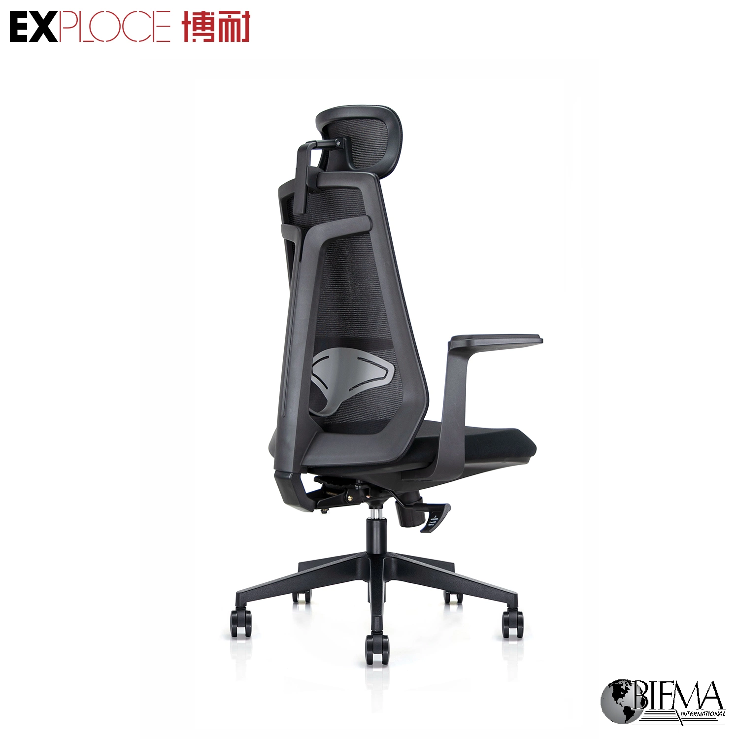 Muebles de oficina de tamaño pequeño cómodo Negro malla de computadora silla giratoria Para el personal con excelente desempeño en costos 3D reposabrazos OEM Asia Área