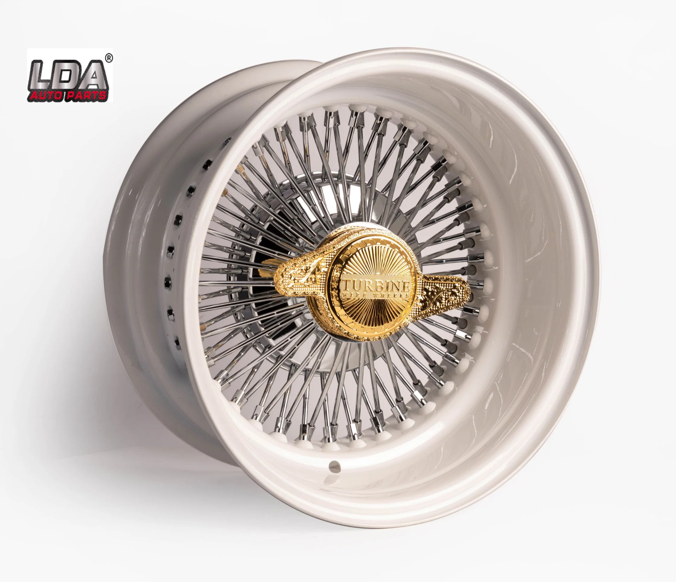 13 14 Inch 7j White Black Red Titan Gold Spoke Custom Color Spoke Wire Wheel Rim Spoke Wire Wheel Luxury Vintage Old Car Steel Wheel for Dodge Ford