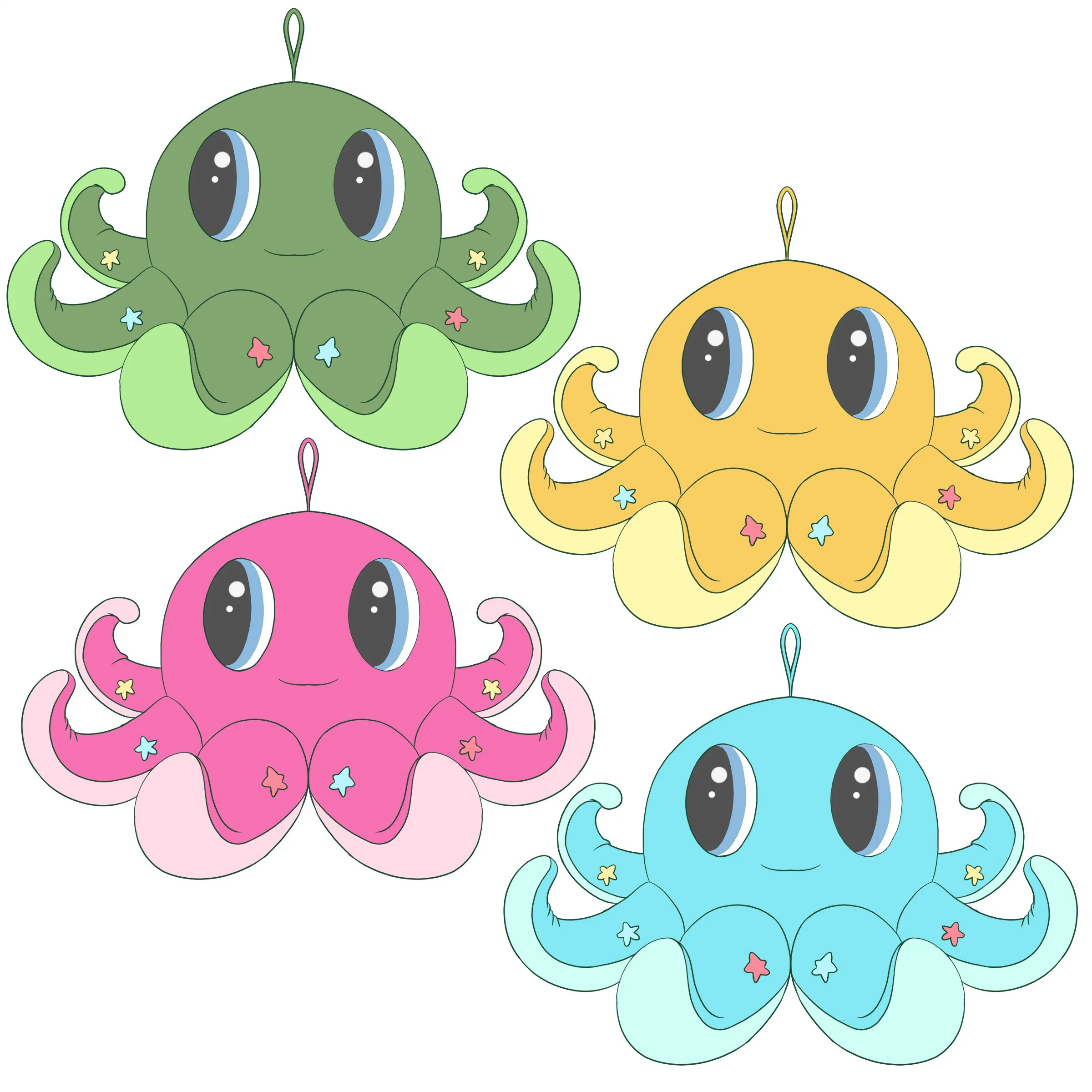 Custom Plush Pillow Flip Octopus Stuffed Reversible Animals Plush Toy