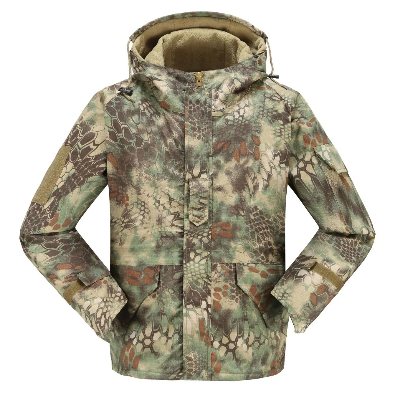 G8 táctico al aire libre anorak térmica Peluche hombres chaqueta de camuflaje.