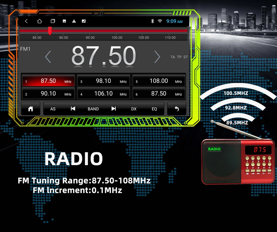 7 &amp; rdquor; Brasilianische Sprache Auto Radio Bluetooth Telefon Android Reversieren Video Wp7010A