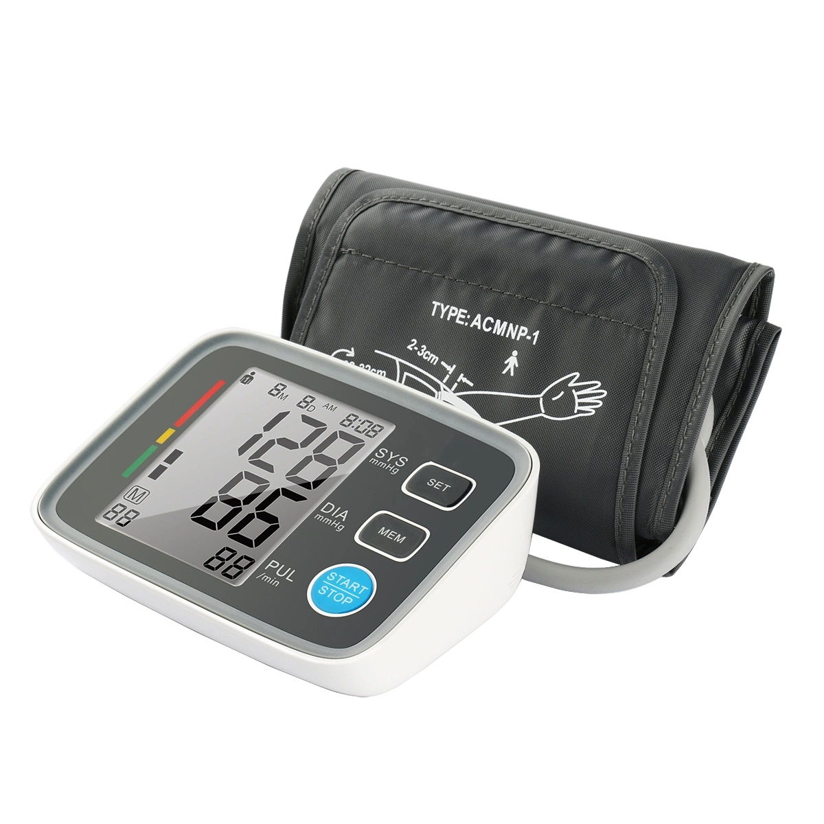Esfigmomanômetro do braço de marcação digital Pa Pressão Arterial Monitor com o Bluetooth