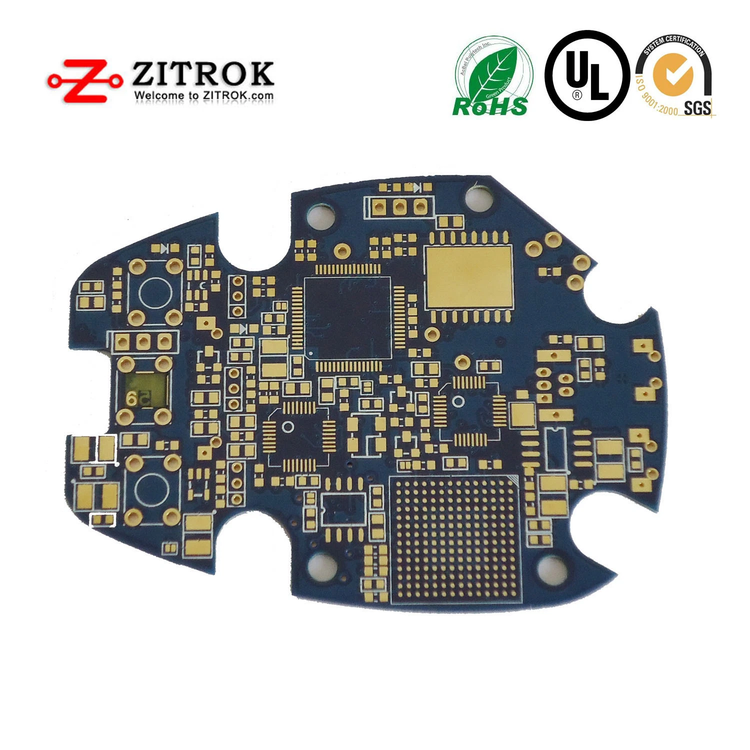 Shenzhen Controlador de PCB multicapa con 52um el cobre y oro de inmersión PCB PCB EMS