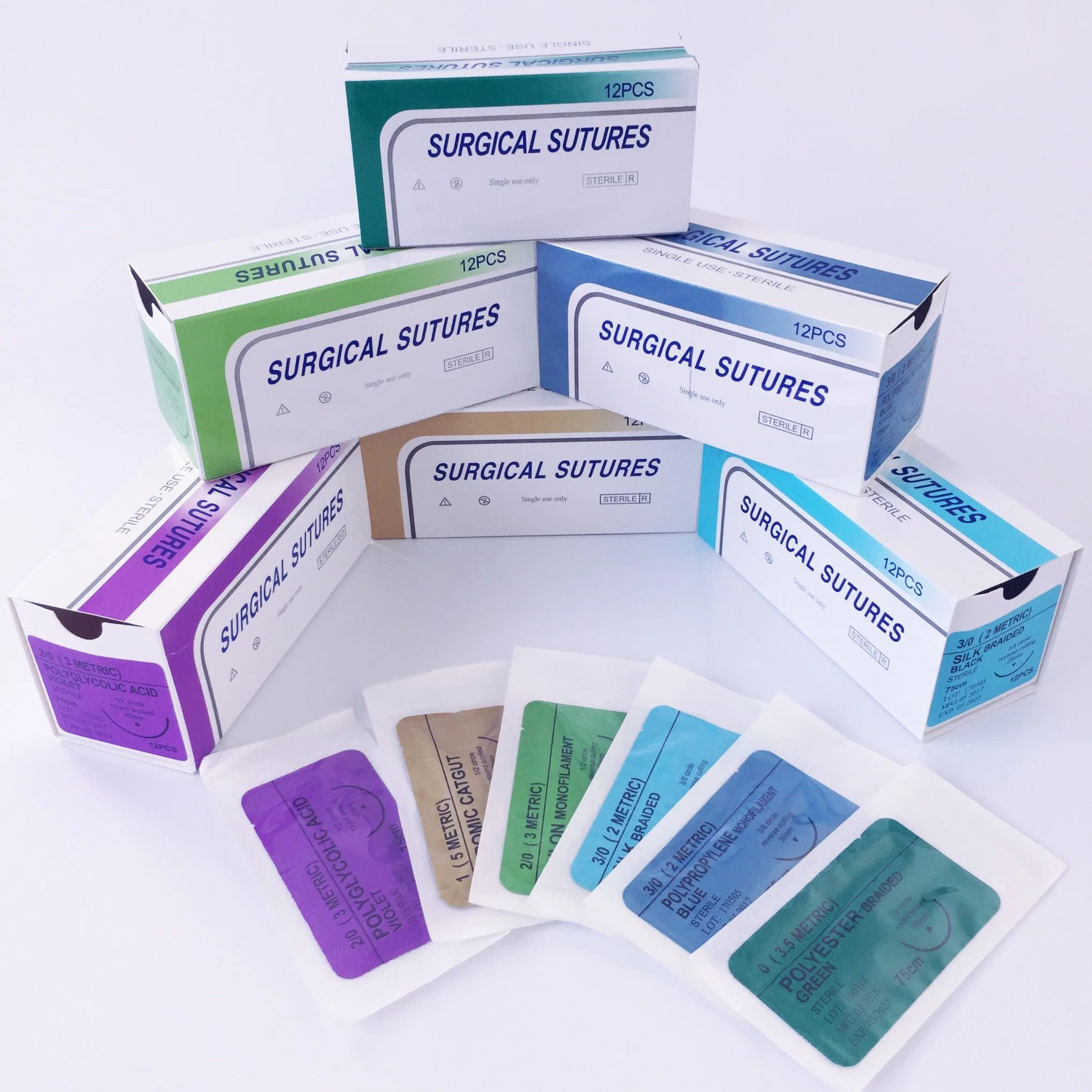 Disposable Dental Surgical Suture Thread with Needle Polyglycolic Acid PGA