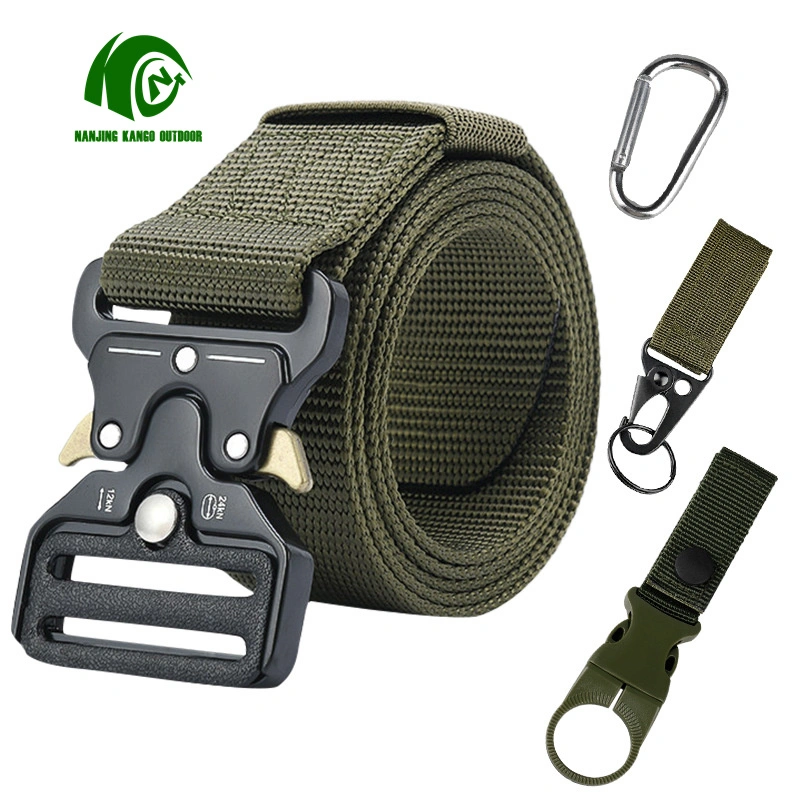 Kango Heavy Duty OEM ODM Adjustable Custom Style Belt Combat Outdoor Elastic Nylon Polyester Webbing Tactical Style Belts