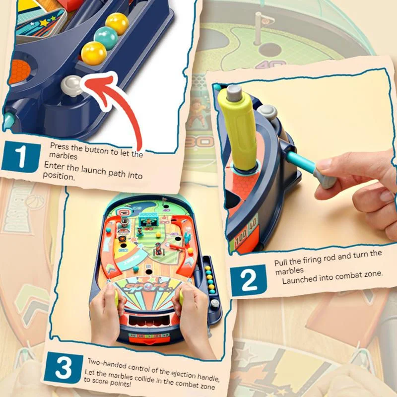 Parent-Child Interaction Two-Player Battle Concentration Training Finger Sports Desktop Pinball Board Games for Adults Kids