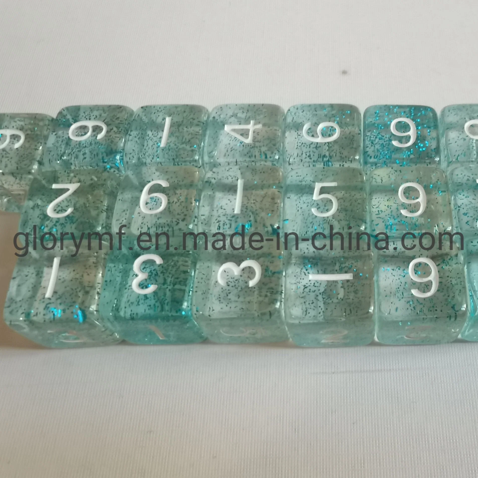 Dice Cube Custom Logo Dice 6 Sided Dice Transparent Mixed Color DOT Number 16mm Dice