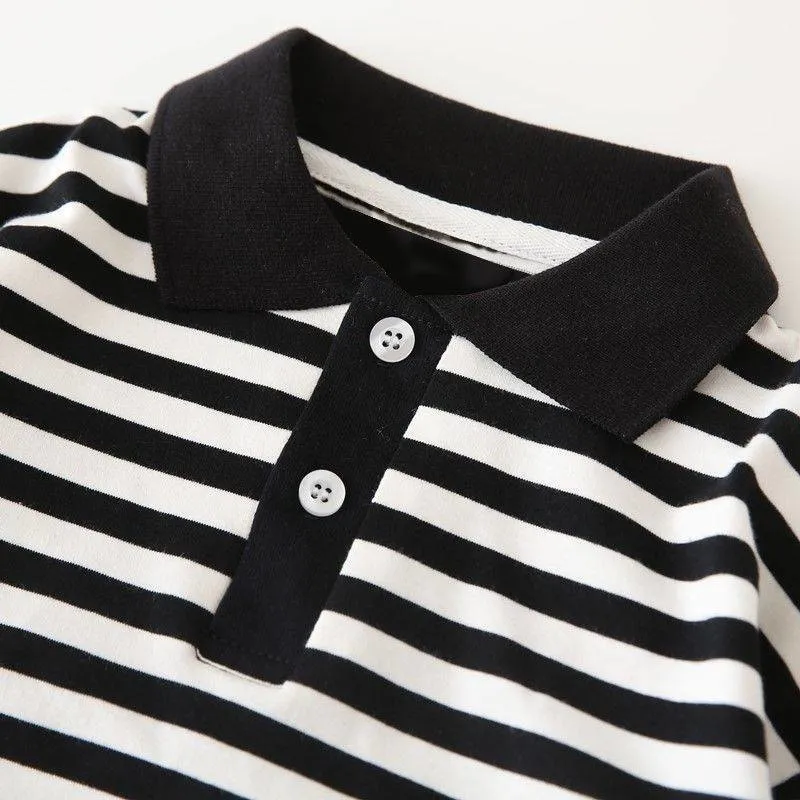 Kids Children Boys Long Sleeve Different Colors New Fashion Boys Polo T Shirt Wear Wholesale/Supplier Yarn Dye Shirt Kids Polo Shirt Fashion Top Baby Wear