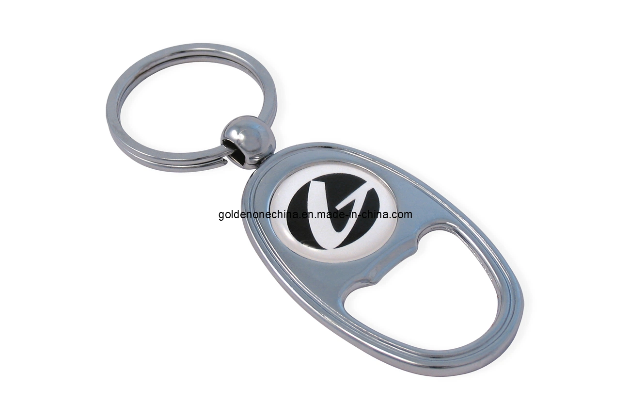 Soft Enamel Stainless Steel Brush Finish Bottle Opener Keychain