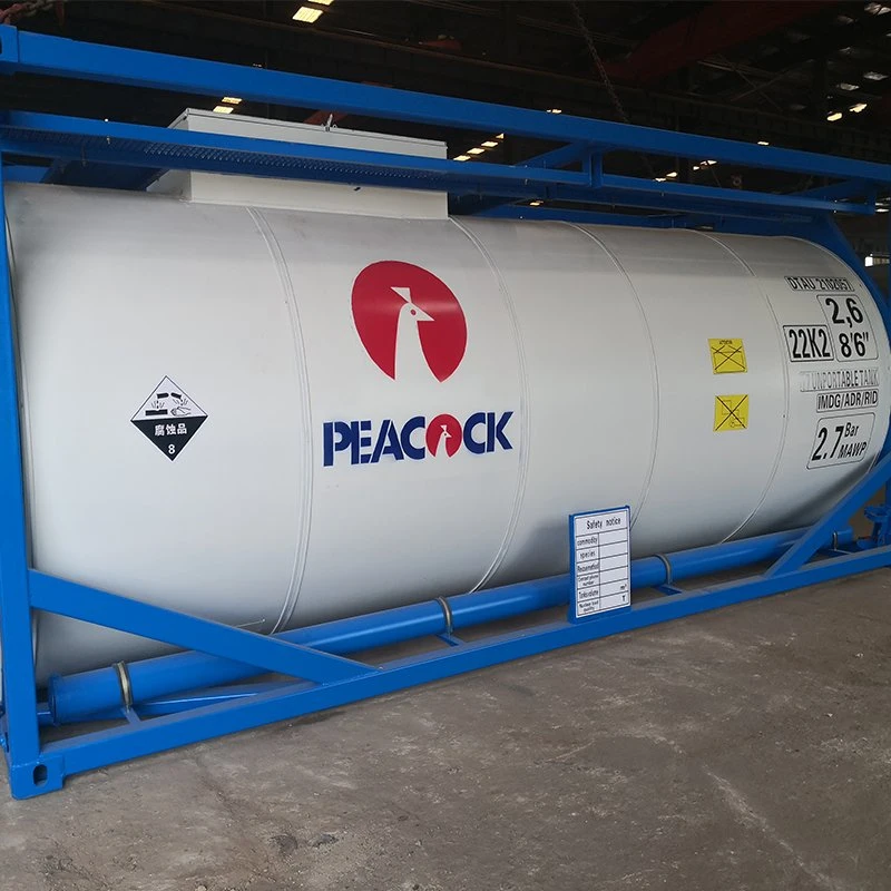 20FT ISO Liquid Chemical Tank Container with PE Lining