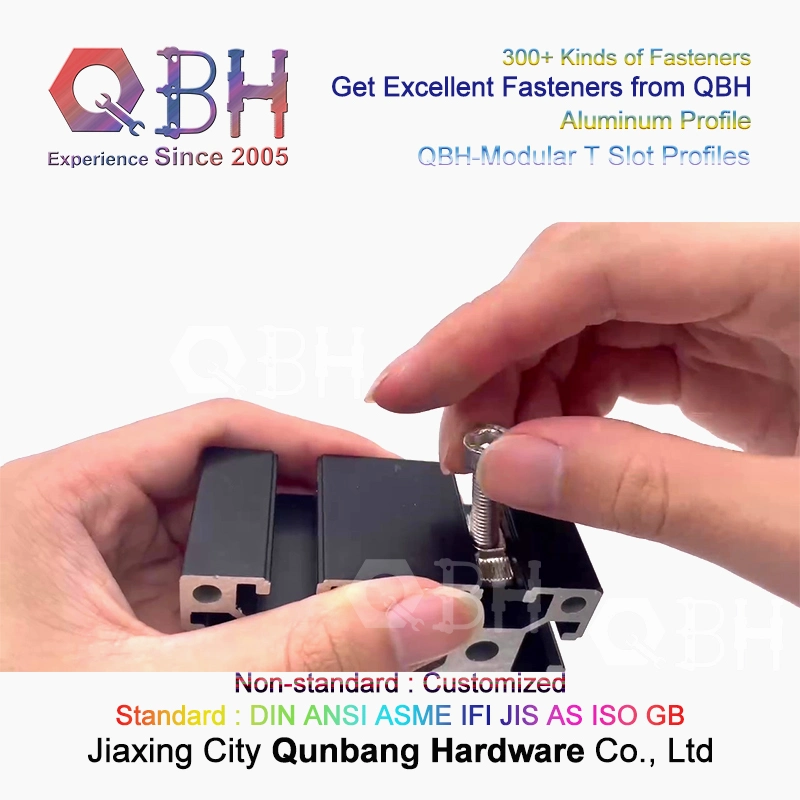 Qbh CNC Laser Cutters/Robotics Projects T Slot Slotting Slotted Sliding Aluminum Aluminium Alloy Profile Extrusion Frames Hammer Nuts Spare Parts