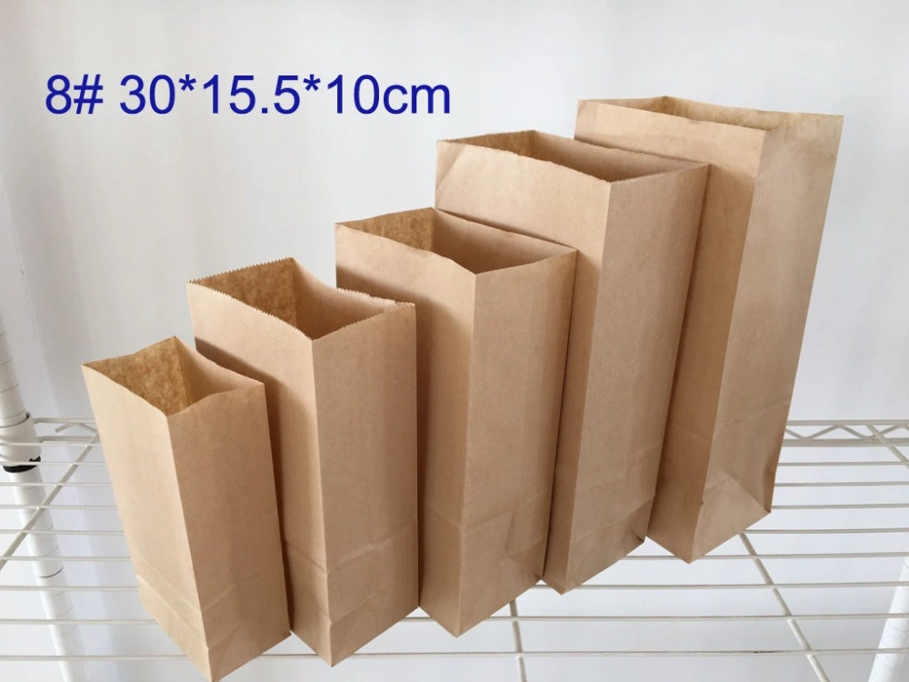 Safety Health and Environmental Protection Logo Printed Kraft Food Packing Paper Greaseproof Bag