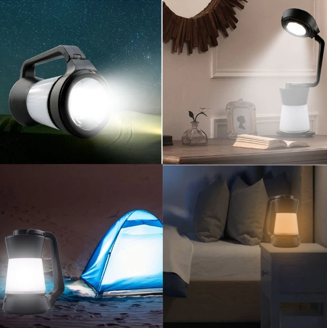 250 Lumen Portable 3 in 1 Outdoor Camping LED Lantern Emergency Warning Decorative LED Camping Lamp Foldable Design LED Camping Light