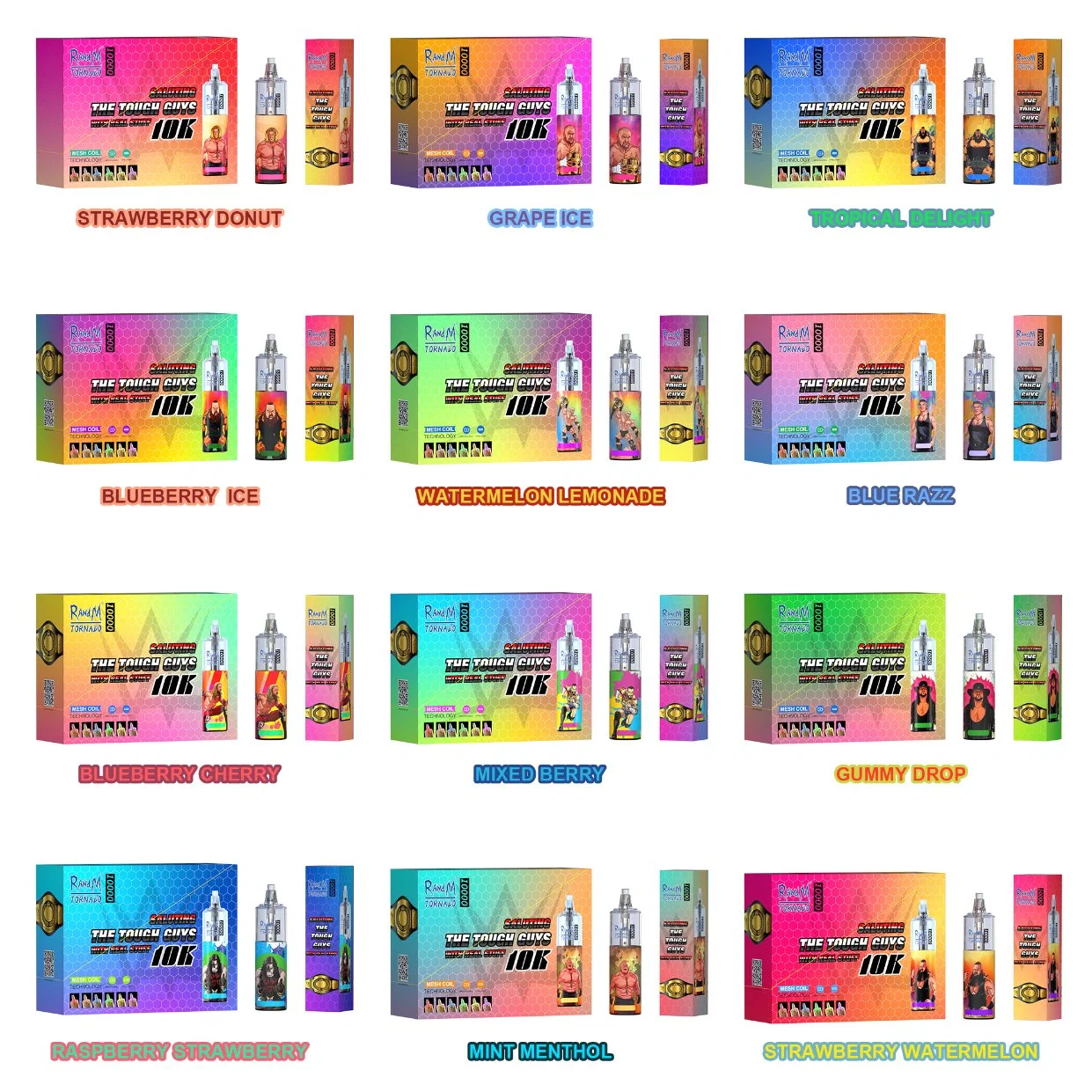 2022 Popular Selling 20ml Large Capacity Disposable/Chargeable Mesh Vape Rechargeable 10000 Puffs Randm Tornado with 12 Flavors