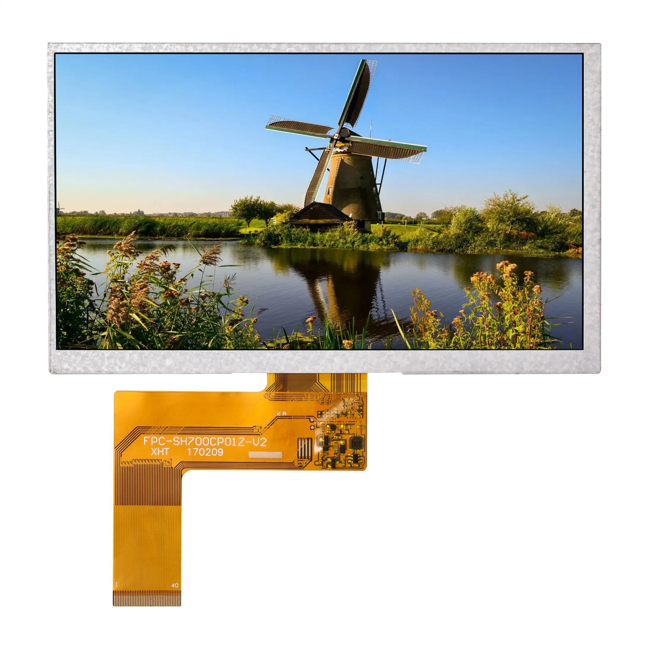 Ecran LCD TFT LCD 7" 800X480 avec RVB 40 broches RTP en option Ou CTP pour les GPS/DVD/DVR de voiture et les applications médicales