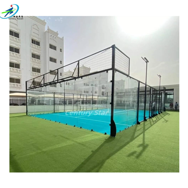 Century Star New Material Full Tempered Glass Fram 2023 New Design Panoramic Paddle Tennis Court