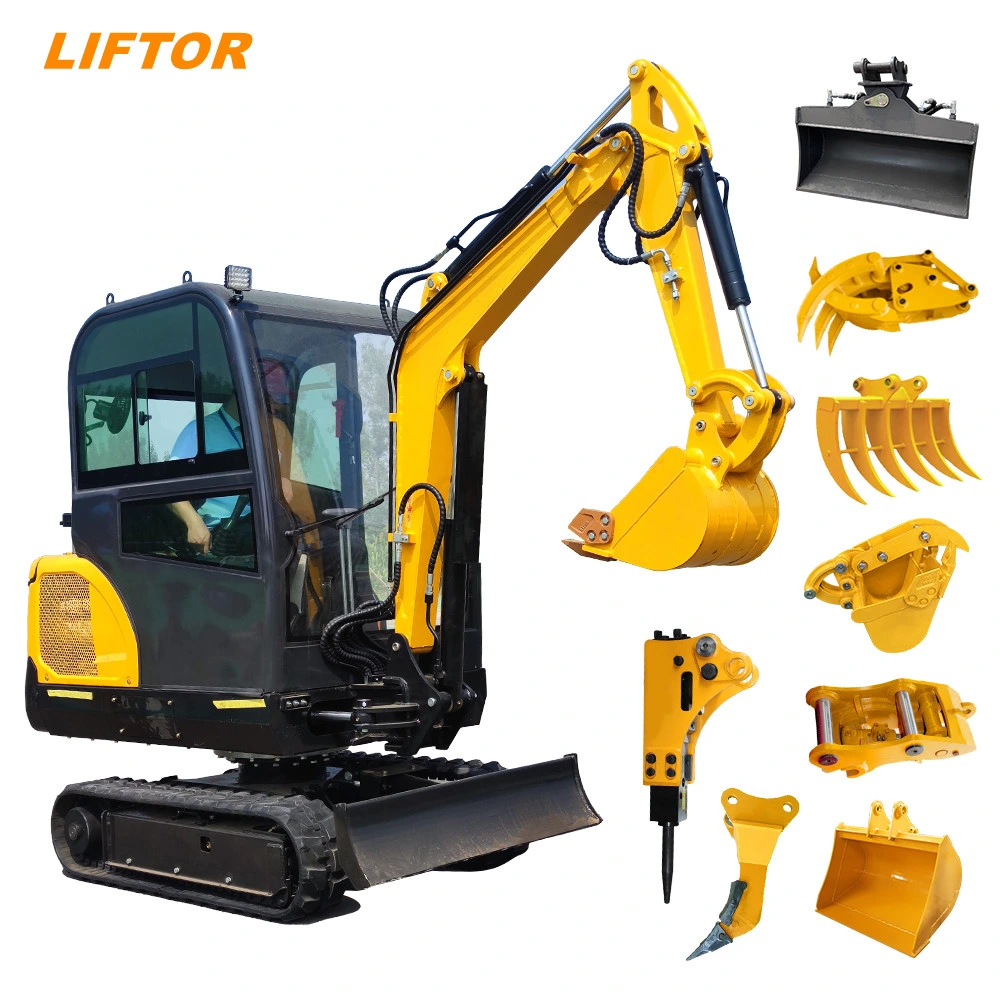 Weekly Deals Mini Excavator 2ton Attachments Mini Excavator 2.5 Ton Cab Enclosed Top Sales