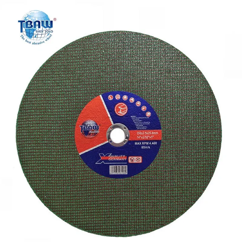 14pouces 350mm Coupe abrasive Grindding roue de roue double papier Double Net 350*3,0*25mm