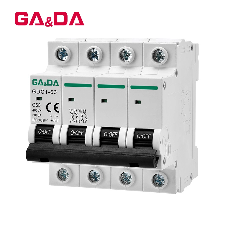 4 Polo AC MCB Home Automation 63A 4,5ka CE y. RoHS