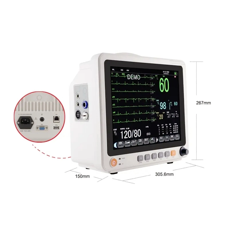 Aliroad PM12b machine médicale Hôpital multi-paramètres Système de surveillance portatif multiparamètres ICU