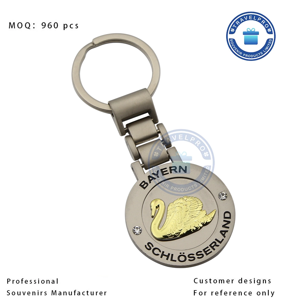 Zinc Alloy Casting Company Logo Key Ring Keychain Soft Enamel Key Holders