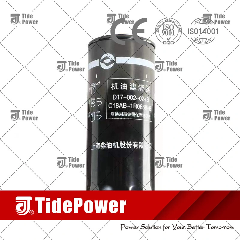 SDEC Shanghai Dieselmotor Sc4h95D2 Sc4h160d2 Sc4h180d2 Sc7h230d2 Sc7h250d2 4htaa4.3-G11 Ersatzteile SDEC S00005435+01 Ölfilter