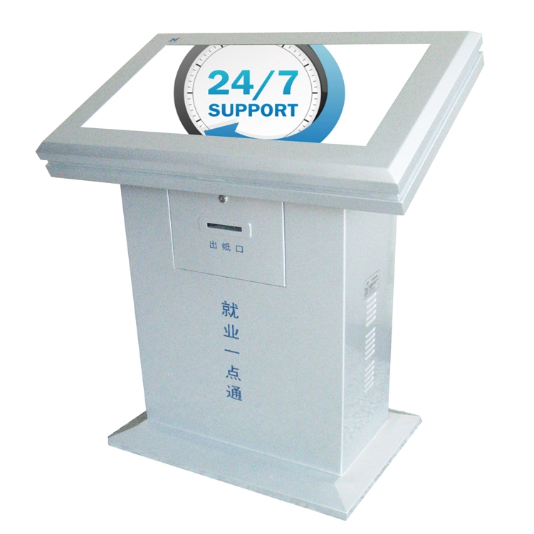 55 Inch Standing Self-Service Multimedia Information Checking Kiosk System for Hospital/Airport/Exhibition