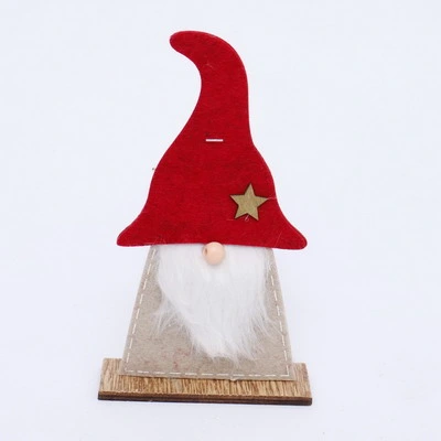 Yiwu Factory Christmas Home Deco Wooden Felt Table Decoration