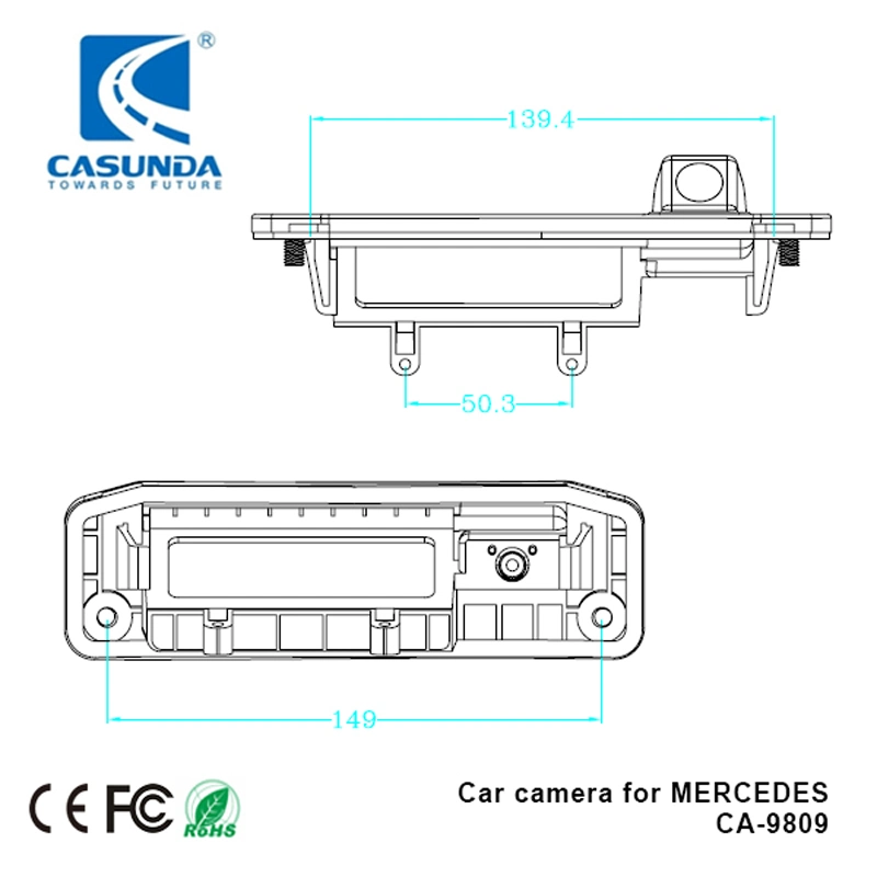 HD CCD maletero del coche manejar la cámara trasera para Mercedes Benz Glk Clase X204 Glk280 Glk300 Glk350 Glk200 Glk220 Glk250 Glk320 Alquiler de cámara de video