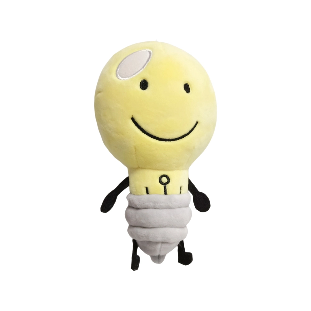 Creative Lightbulb Cartoon Figura Soft Plush Juguetes de regalo rellenos personalizados