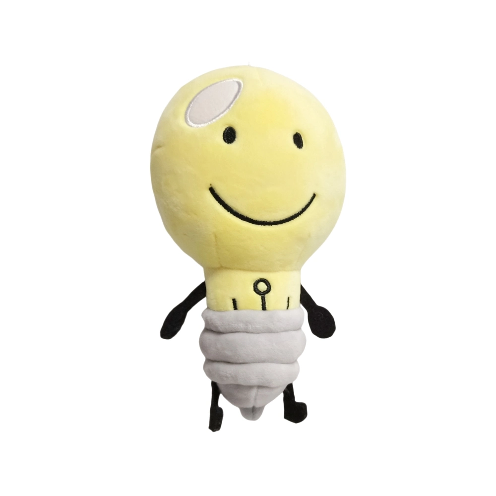 Creative Lightbulb Cartoon Figure Soft Plush Stuffed Gift Custom Toys