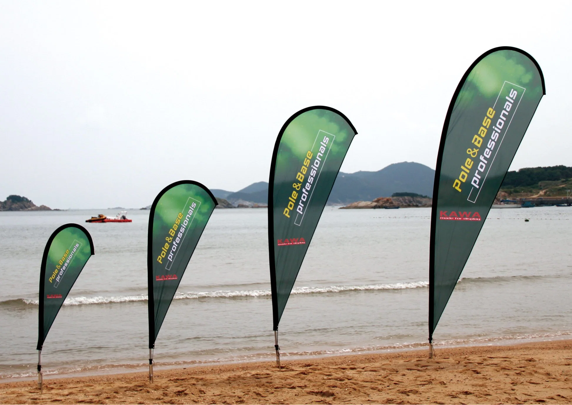 Portable Exhibition Stand Tear Drop Banners Wind Blades Bow Flags, Feather Banners